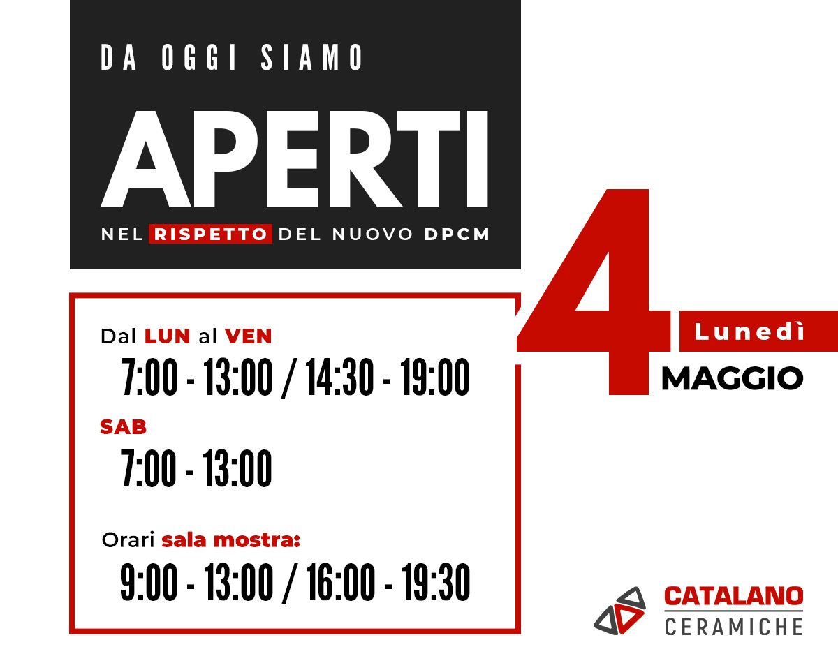 RIAPERTURA - 4 Maggio